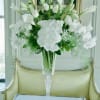 Callas , Queen Anne&#039;s Lace , ivory roses , phalaenopsis orchids 