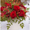 Red roses with seasonal filler