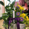 Mixed plant dishgarden basket 