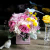 Fresh blooms on a delightful floral box bringing joy and happiness to