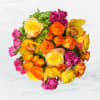 This cylindrical vase of flowers is kind of like a time capsule