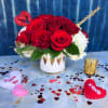 Our medium and lush &quot;Let Me Luv You&quot; Custom Valentine&#039;s Day arrangement