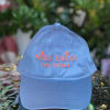 These adjustable dad hats come in six different color combinations. One size
