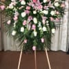 Large  Spray with roses. lilies, orchids , tropical leafs