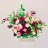 This beautiful design gives me fancy vibes. Flowers consist of roses, spray