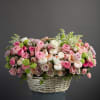 A huge, beautiful, original basket of flowers - for the most solemn