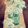 Mason jar with baby breath