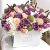 This Chocolato arrangement is made with Roses, Hydrangeas, Spray Roses and much