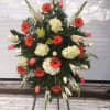 Brimming grand elegance, this glorious ensemble of fragrant flowers expresses utter sympathy