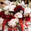 dahlias and freesia mix