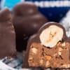 Chocolate with Chopped hazelnut filling, crowded with a crunchy whole hazelnut. Each