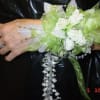 Oblong cascading wrist corsage for prom or wedding