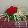 Pastel colors, mix of roses, lilies, hydrangeas, lisianthus.  Please see more