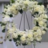 Hydrangea, roses, orchids, Lily&#039;s, stock. Finished with premium greens. 