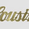 2&quot; high gold foil letters, to be attached to the tail(s) of