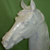This large,  white HORSE HEAD STATUE is a large and very