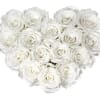 Velvet High Quality Heart box with preserved roses.
Preserved Rose can last about