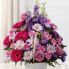 A sweet and simple way to offer your condolences. Lavender roses, fuchsia