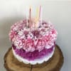 A cake made out of flowers