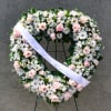 OUR PINK PASTEL HEART 24&quot; OPEN HEART comes with roses, white pom