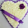 Purple and White Heart on easel