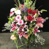 colorful mixed bouquet arrangement in a vase