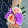 Orchid and rose corsage
