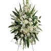 This beautiful spray includes white hydrangea, white roses, white oriental lilies, white