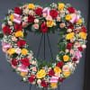 24&quot; FRAME WITH EASEL - RED, PINK, YELLOW ROSES, BABYS BREATH, SPRAY
