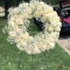 Twenty inch wreath filled with all roses 