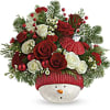 This jolly snowman can&#039;t wait to bring his fresh, festive bouquet to