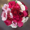 bridal bouquet of peony, rose, ranunculus and accents