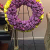 20inch round wreath filled with roses, colors of choice