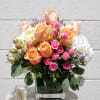 Sweet like sugar, this design includes pastel-tone Ecuadorian roses, hydrangeas and nice