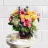 Sweet like sugar, this design includes pastel-tone Ecuadorian roses, hydrangeas and nice