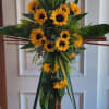 A spray of Sunflowers and Greens 