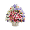 This arrangement is a dazzling display of color and beauty. Stargazer lilies