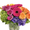 Send happiness with this awesome, bright bouquet