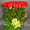 4 dozens of Red Roses and Orchids