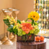 Sunny days are ahead with this bright yellow and orange mix.