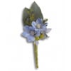 Try Dave&rsquo;s Flowers Hero&#039;s Blue Boutonniere, a light blue delphinium echoes the
