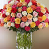 Give someone you Love 100 stunning long stem mixed color roses arranged
