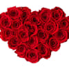 Velvet High Quality Heart box with preserved roses.
Preserved Rose can last about