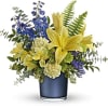 Like a sunny day at the seaside, this beautiful blue and yellow