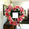  Beautiful heart shape wreath with flowers colors of your choice. 