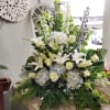  1 Podium Flower Pink and whites tall one sided 24&quot;-30&quot; tall