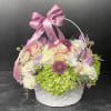 Basket full of flowers