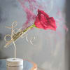 A keepsake vase with 3 Roses and preserved fillers