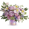 Make spring shimmer with this luxurious lavender bouquet, hand-delivered in a keepsake