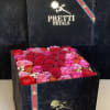 23&rdquo;x23 Squared Box with Flowers inside forming a heart 